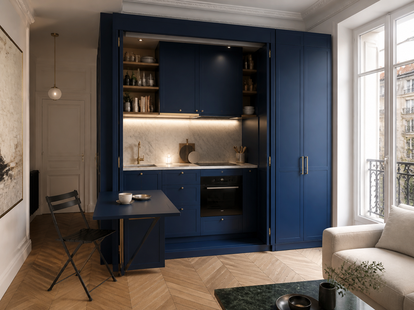 Cuisine compacte et graphique